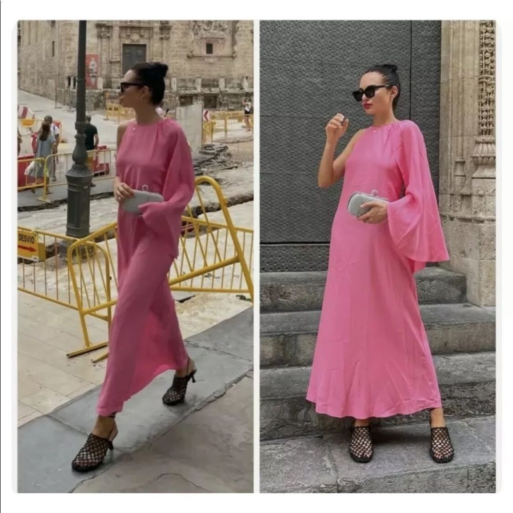 ZARA CAPE DRESS LIMITED EDITION WITH EARRINGS